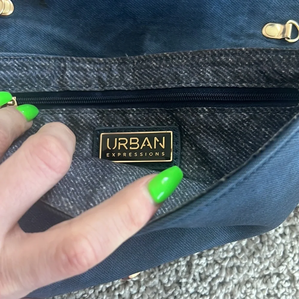 Urban expressions embroidered clutch crossbody pu leather set of two euc boho - Picture 10 of 10